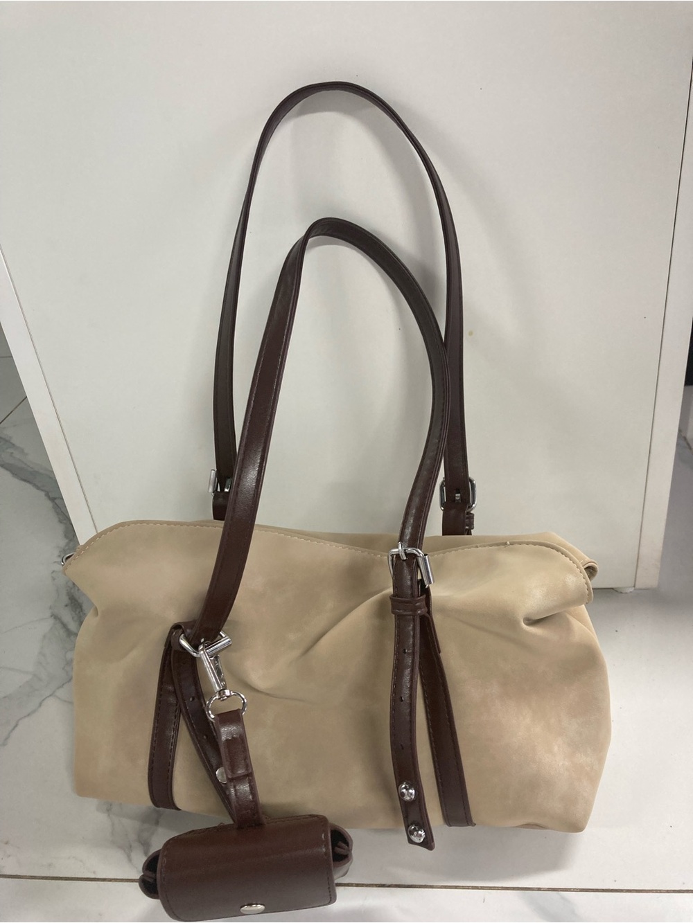 Classic Beige & Brown Women’s Shoulder Bag